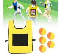 Sticky Vest & 5 Dodgeball Set - fidget toys,stress balls for adults,Kids Outdoor Target Game, Adjustable Team Sport Kit with Non-Slip Straps