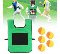 Sticky Vest & 5 Dodgeball Set - fidget toys,stress balls for adults,Kids Outdoor Target Game, Adjustable Team Sport Kit with Non-Slip Straps