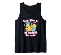 Sticky Vibes & French Fries IVF Pineapple Cute Fertility Tank Top