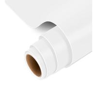 Sticky Vinyl Wrap Furniture Stickers Cupboard Covering Self Adhesive Peel and Stick Solid Sticker (Matt White, 150cm x 20cm)