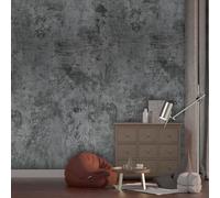 Stickyart 24"x160" Industrial Slate Grey Textured Wallpaper Peel and Stick Countertop Contact Paper Concrete Look Wallpaper Self Adhesive Removable Cement Contact Paper for Kitchen Bathroom Waterproof