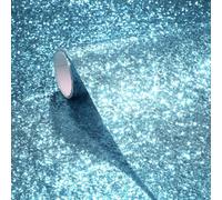Stickyart Baby Blue Glitter Wallpaper Border 40cmX700cm Peel and Stick Mirror Border Mirror Frame Picture Bathroom Decor Sequins Sparkle Wall Borders Glitter Borders Tape for Graduate Wedding