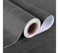 Stickyart Dark Grey Wallpaper Textured Faux Cement Peel and Stick Wallpaper Roll Industrial Self Adhesive Removable Wallpaper Matte Concrete Look Contact Paper Decorative for Bedroom Thick 12"x160"