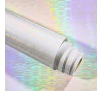 Stickyart Holographic Adhesive Roll Rainbow Craft 30cmx800cm | Transparent Holographic Adhesive Vinyl Glitter Paper Colors For Photos Tables Stickers Decor