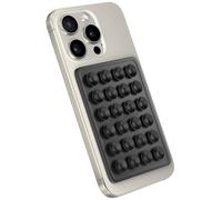 StickyGrippy Suction Phone Case Mount, Sillicon Adhesive Phone Accessory for iPhone and Android, Hands-Free Fidget Toy Mirror Shower Phone Holder, Tiktok Videos and Selfies (Black)