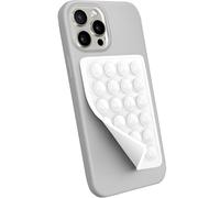 StickyGrippy Suction Phone Case Mount, Sillicon Adhesive Phone Accessory for iPhone and Android, Hands-Free Fidget Toy Mirror Shower Phone Holder, Tiktok Videos and Selfies (White)