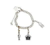StickyRico1 British Bracelet England Union Jack Taxi Bus Souvenir (GUARD & CROWN)