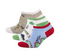 StickyRico1 Mens 3 Pack Trainer Ankle Socks Union Jack Scotland Shamrock (Nessie)
