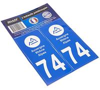 STICKZIF SR74 2 Adhesive Stickers Department 74 auvergne-rhône-alpes region, Set of 2