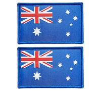 stidsds 2 Pack Australia Flag Patch Australia Flags Embroidered Patches Australian Flags Military Tactical Hook and Loop Fastener Patch for Clothes Hat Backpacks Pride Decorations