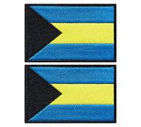 stidsds 2 Pack Bahamas Flag Patch Bahamas Flags Embroidered Patches Bahamian Flags Military Tactical Patch for Clothes Hat Backpacks Pride Decorations