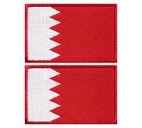 stidsds 2 Pack Bahrain Flag Patch Bahrain Flags Embroidered Patches Bahraini Flags Military Tactical Patch for Clothes Hat Backpacks Pride Decorations