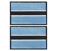 Stidsds 2 Pack Botswana Flag Patch - Embroidered Military Tactical Patches for Clothes, Hat, Backpacks - Pride Decorations