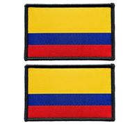 stidsds 2 Pack Colombian Flag Patch Colombian Flags Embroidered Patches Colombiana Flags Military Tactical Hook and Loop Fastener Patch for Clothes Hat Backpacks Pride Decorations