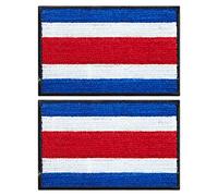 stidsds 2 Pack Costa Rica Flag Patch Costa Rica Flags Embroidered Patches Costa Rica Flags Military Tactical Patch for Clothes Hat Backpacks Pride Decorations
