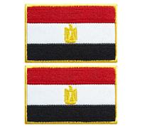 stidsds 2 Pack Egypt Flag Patch Egypt Flags Embroidered Patches Egyptian Flags Military Tactical Patch for Clothes Hat Backpacks Pride Decorations