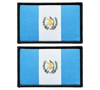 stidsds 2 Pack Guatemala Flag Patch Guatemala Flags Embroidered Patches Guatemalan Flags Military Tactical Hook and Loop Fastener Patch for Clothes Hat Backpacks Pride Decorations