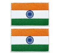 stidsds 2 Pack India Flag Patch India Flags Embroidered Patches Indian Flags Military Tactical Patch for Clothes Hat Backpacks Pride Decorations