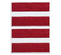 stidsds 2 Pack Latvia Flag Patch Latvia Flags Embroidered Patches Latvian Flags Military Tactical Patch for Clothes Hat Backpacks Pride Decorations