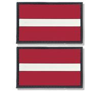 stidsds 2 Pack Latvia Flag Patch Latvian Military Tactical Patch Latvia Flags PVC Hook and Loop Fastener Patches for Clothes Hat Backpacks Pride Decorations
