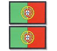stidsds 2 Pack Portugal Flag Patch Portuguese Military Tactical Patch Portugal Flags PVC Hook and Loop Fastener Patches for Clothes Hat Backpacks Pride Decorations