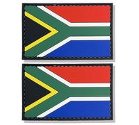Stidsds 2 Pack South Africa Flag Patch - South African Military Tactical PVC Hook and Loop Fastener Patches for Clothes, Hat, Backpacks, Pride Decorations
