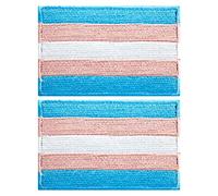 stidsds 2 Pack Transgender Pride Rainbow Flag Patch Gay Flags Embroidered Patches LGBTQ Flags Military Tactical Patch for Clothes Hat Backpacks Pride Decorations