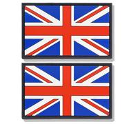 stidsds 2 Pack United Kingdom Flag Patch Britisher Military Tactical Patch UK Flags PVC Hook and Loop Fastener Patches for Clothes Hat Backpacks Pride Decorations
