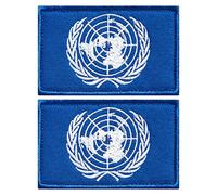 stidsds 2 Pack United Nations UN Flag Patch United Nations Flags Embroidered Patches United Nations Flags Military Tactical Patch for Clothes Hat Backpacks Pride Decorations