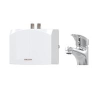 STIEBEL ELTRON DNM 3 + MAE-W Hydraulic Mini Flow Water Heater with Tap for Basin, 3.5 kW, with Plug 230 V, VDE Tested, 205970