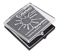 stieber® Mini ink pad with hinged lid (hinge), housing approx. 54 x 60.5 mm, fibre size approx. 48 x 48 mm, please select colour (black).