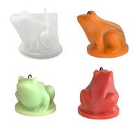Stiesy 1 Pc 3D Frog Silicone Moluds Cute Animal Shaped Resin Gypsum Mould Casting Molds for DIY Wax Aromatherapy Candle Ornament Home Decoration