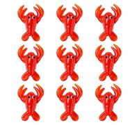 Stiesy 10 Pcs Handmade Lampwork Crayfish Beads for Jewellry Making Cute 3D Red Seafood Theme Lobster Shrimp Loose Beads for Birthday Party Carnival Decoration Supplies