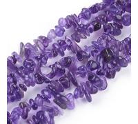 Stiesy 10 Strands Natural Amethyst Beads Chips 5-8mm Purple GemStone Beads Chakra Irregular Stone Chip Bead Healing Crystal Spacer Beads for Jewellry Making Bracelet Crafts Necklace DIY