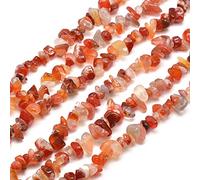 Stiesy 10 Strands Natural Red Agate Beads Chips 5-8mm Irregular GemStone Beads Chakra Stone Chip Bead Healing Crystal Spacer Beads for Jewellry Making Bracelet Crafts Necklace DIY