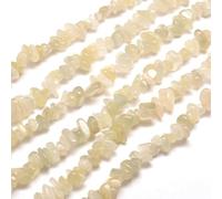 Stiesy 10 Strands Natural White Moonstone Beads Chips 5-8mm GemStone Beads Healing Chakra Stone Chip Bead Irregular Crystal Spacer Beads for Jewellry Making Bracelet Crafts Necklace DIY