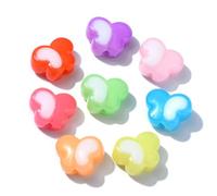 Stiesy 100Pcs Mixed Colour Acrylic Butterfly Beads 3D Animal Spacer Bead Insect Beads Bulk for Jewellry Making Bracelet Necklace Crafts Earring DIY