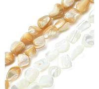 Stiesy 100Pcs Natural Horseshoe Shell Beads, Nuggets Irregular Seashell Loose Beads for Bracelet Earrings Necklace Jewelry Making DIY Accessories