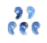 Stiesy 10Pcs Opalite Magatama Stone Charms Egg White Color Magatama Charm Comma Symbol Gemstone Pendants for Jewellery Making Necklace Bracelet DIY Crafts