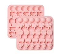 Stiesy 2 Pcs Ping Pong Trophy Silicone Moulds Bat Champion Cup Sports Theme Chocolate Baking Molds for Table Tennis Fan Cakes Tournament Party Desserts & Gold Medal Chocolate Clay Crafts