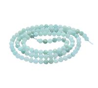Stiesy 2 Strands Natural Amazonite Beads 4mm Faceted Light Green Gemstone Beads Small Round Stone Chip Bead Healing Crystal Spacer Beads for Jewellry Making Crafts Bracelet Necklace Earring DIY