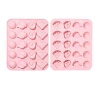 Stiesy 2Pcs 20 Cavity Baseball Silicone Moulds Reusable Baseball Cap Silicone Fondant Cake Mould Sport Theme Baking Molds for DIY Soap Candy Chocolate Ice Creative Handicrafts Gifts