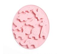 Stiesy 2Pcs 9 Cavity Animal Silicone Molds Forest Animals Elephant Lion Dragonfly Rabbit Fondant Molds for Jelly Pudding Candy Chocolate Creative Dessert Snacks Making