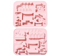 Stiesy 2Pcs Horse Racing Theme Silicone Moulds Reusable Trophy Podium Shape Chocolate Mould Candy Molds for DIY Fondant Cake Jelly Pudding Baking Creative Dessert Snacks Makin