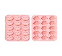 Stiesy 2Pcs Lip Silicone Moulds Reusable Silicone Lip Shape Chocolate Candy Mould Nonstick Fondant Cake Molds for Baking DIY Soap Pudding Treats Women Birthday Gifts