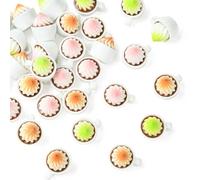 Stiesy 30 Pcs 3 Colors Glace Coffee Cup Resin Charms Bulk 3D Cup Display Decorations for DIY Jewelry Making Dollhouse Decorations