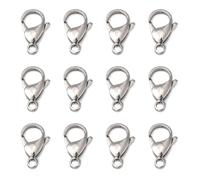 Stiesy 316 Stainless Steel Lobster Claw Clasps 19x12x5mm 3mm Hole Necklace Clasps and Closures for Heavy Duty Jewelry Bracelets Pendant Jewelry Making Supplies 20Pcs