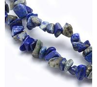 Stiesy 5 Strands Natural Lapis Lazuli Beads Chips 5-8mm Blue Gemstone Beads Healing Chakra Stone Chip Bead Irregular Crystal Spacer Beads for Jewellry Making Bracelet Crafts Necklace DIY