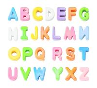 Stiesy 52 Pcs A-Z Letter Beads with 3mm Horizontal Holes Mixed Color Iridescent Acrylic 26 Alphabet Spacer Loose Beads Bulk for DIY Name Tag Jewelry Making Craft