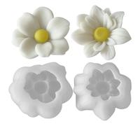 Stiesy Flower Candle Moulds, 2Pcs Flower Shape Silicone Mold 3D Resin Epoxy Casting Molds Scented Aromatherapy Candle Making Mould for DIY Wax Soap Crafts Gypsum Home Decor Gift